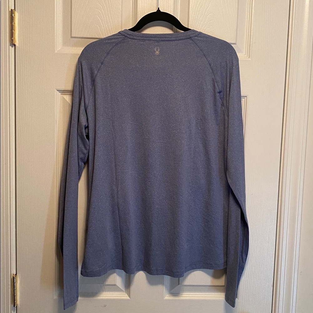 Spyder Active Heather Blue Long Sleeve Top…size XL - Picture 2 of 5